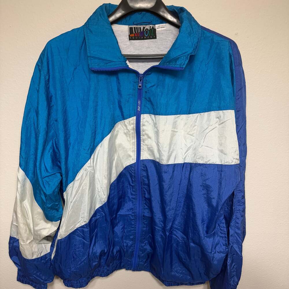 Vintage Voit Equipment Colorblock Zip Up Windbreaker Jacket